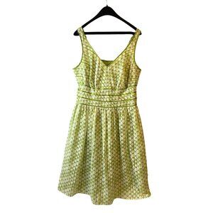 Vintage Robbie Bee Plus Size Dress 16W Polka Dots Green Sleeveless A-Line 2XL
